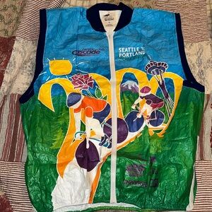 Vintage Seattle to Portland STP BIKE bicycle vest Leslie jordan XL